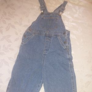 Faded Glory Denim Blue Jean Carpenter Bib Overalls Size 4T